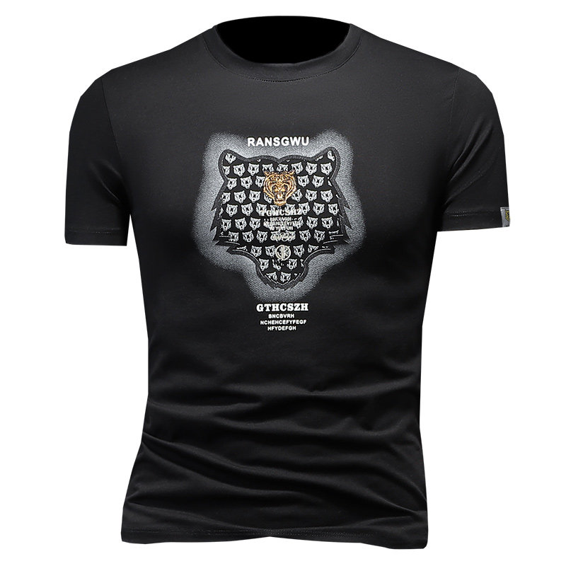 2022夏季新款短袖T恤钱塘3021-23106P65假模白色,男装T恤,钱塘6011