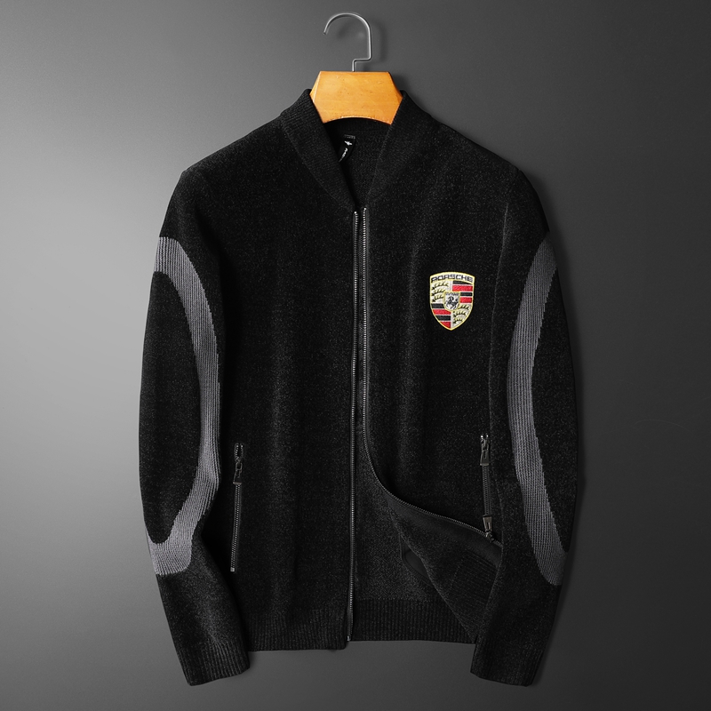 2022春秋季新款雪呢绒针织衫钱塘3021-22611P155平铺黑灰，男装针织衫/毛衣，钱塘6011