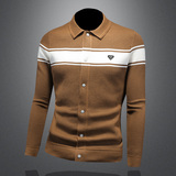 2025春秋季新款开衫毛衣钱塘60113601P140镂空黑色，男装针织衫/毛衣，钱塘6011