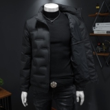 2025冬季新款90%白鸭绒翻领暗花羽绒服钱塘6011-6966P240假模，男装羽绒服，钱塘6011