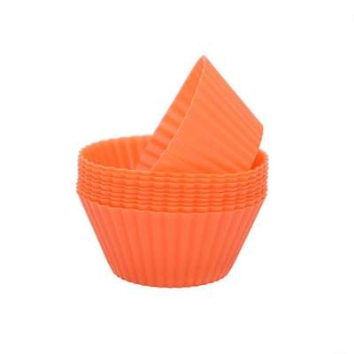 12pcs Silicone Cake Baking Molds Cupcake Molder Round Muffin