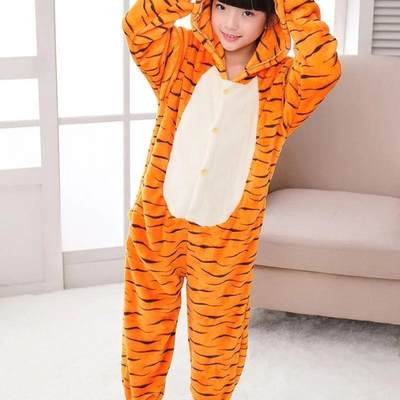 Winter Kids Onesie Hooded Pajama Children Sleepwear Boy Girl