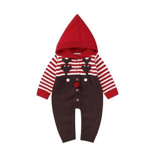 Boy Baby Christmas Products Newborn Hoodie New Rompers Kit