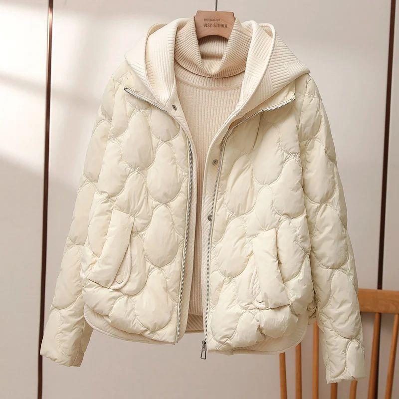 2023 New Winter Jacket Women Warm Parkas Female Fake Two-pie