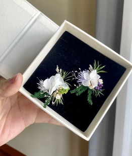 原创结婚戒指花手工制作干花永生森系户外婚礼戒指材料包diy定制