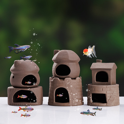 鹦鹉鱼紫陶-小罐子迷你