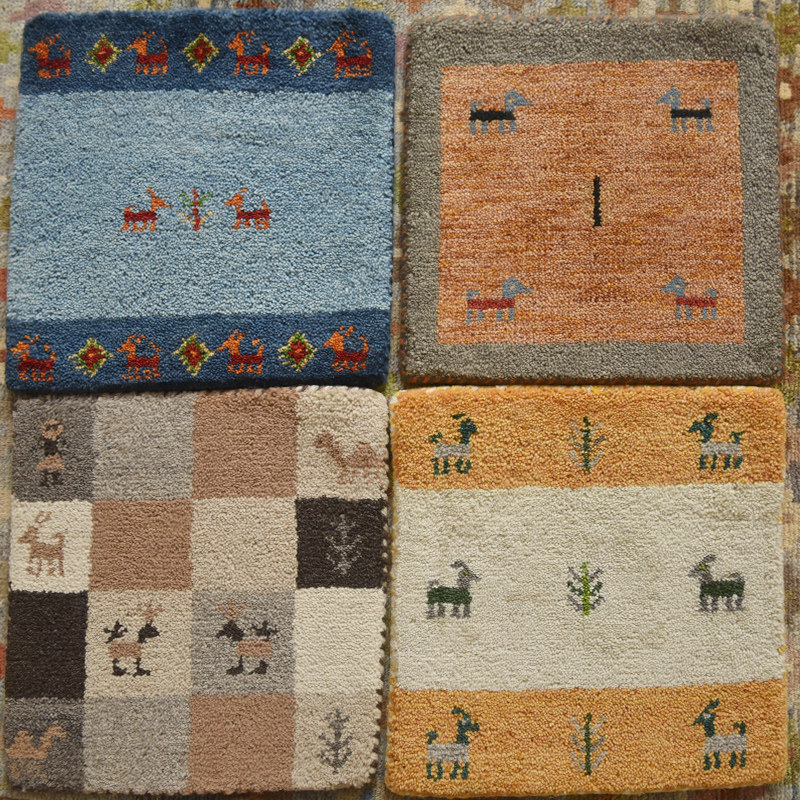 波斯印度手工编织打结 羊毛gabbeh坐毯垫可爱柔软加厚飘窗装饰垫,居家布艺,椅垫,淘宝优惠券,粉丝福利购,淘宝优惠卷