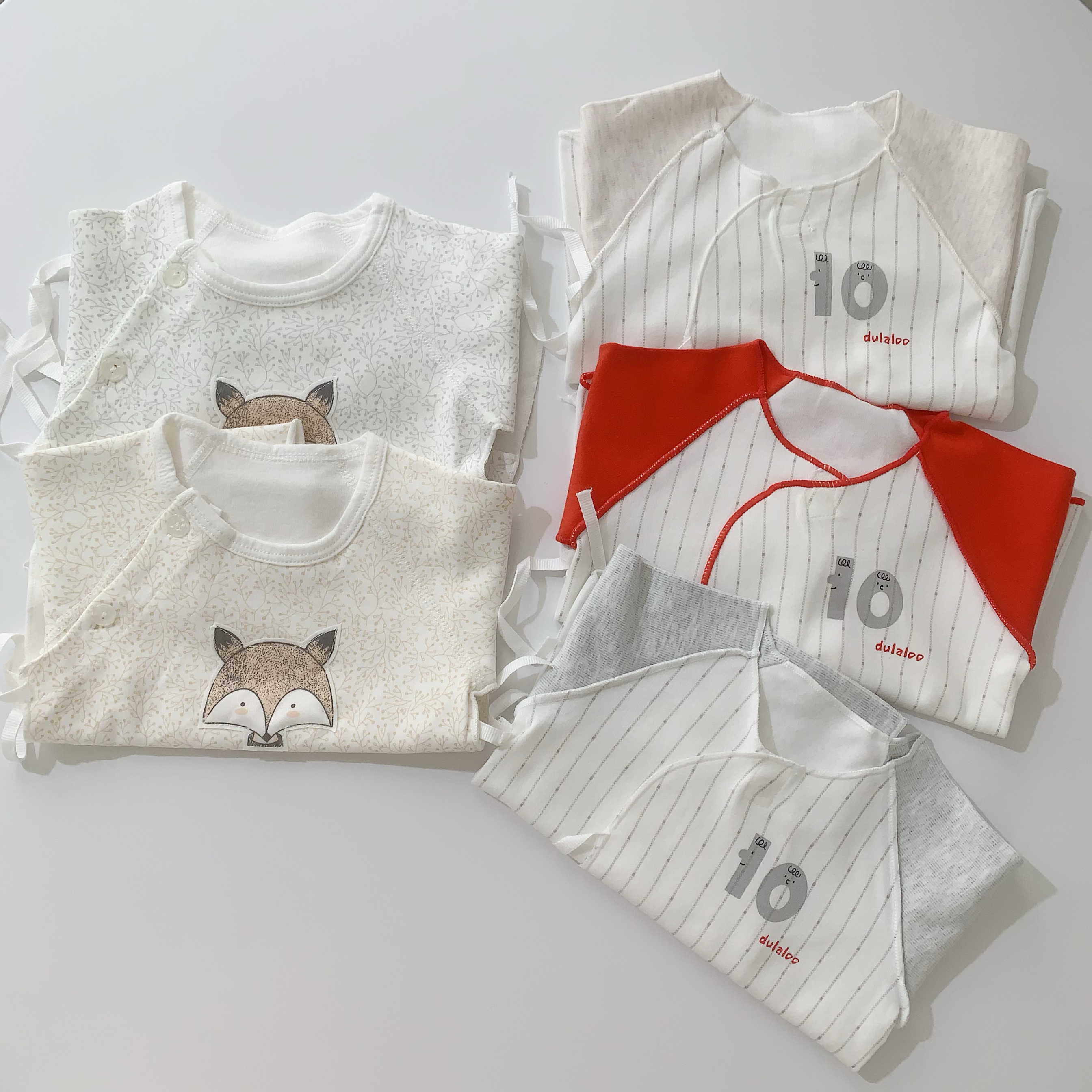 两件装 半背衣初生婴儿春秋季纯棉和尚服新生儿衣服单件上衣舒绒A