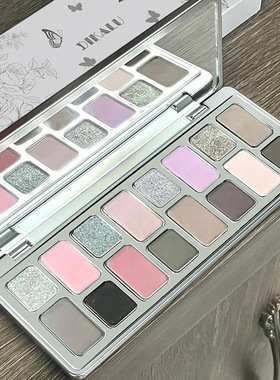 dikalu 低饱和16色眼影盘freya浮生即兴偷心大地烟熏变色龙哥特风