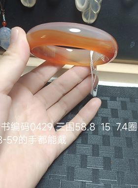 孤品高货天然高冰玛瑙手镯海洋玉髓手环俏色意境朱砂荔枝冻女促销