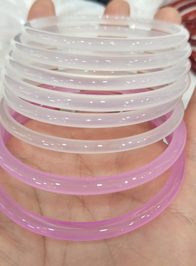 遇见冰彩原色窄条促销玉髓手镯