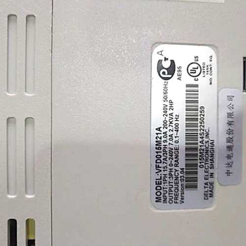 [议价可修]变频器1.5KW 220V单相输入 VFD015M2