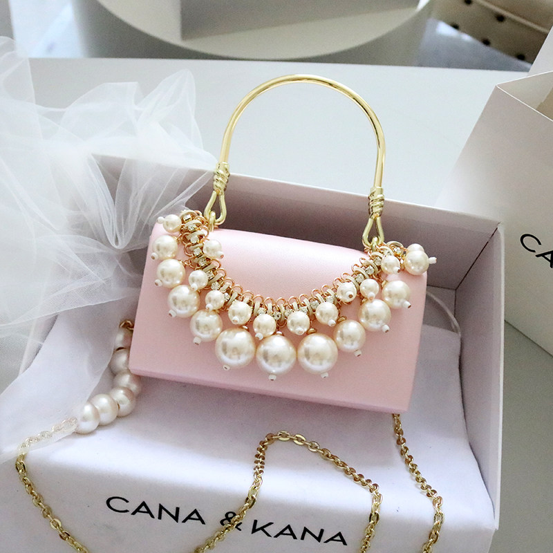 小众洋气珍珠手提包高档时髦链条包2025冬新款潮女包包单肩斜挎包,箱包皮具/热销女包/男包,小方包,淘宝优惠券,粉丝福利购,淘宝优惠卷