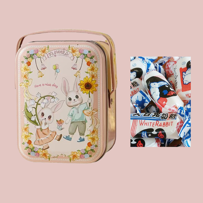 大白兔奶糖礼盒装铁盒送男女生朋友生日节日糖果高颜值零食礼物