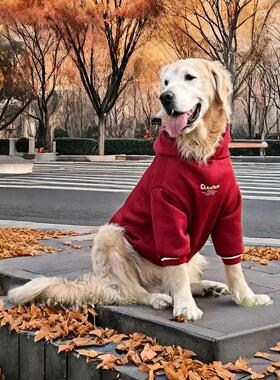 大型犬狗狗衣服秋冬款狗衣服冬季保暖卫衣金毛圣诞过年衣服狗衣服