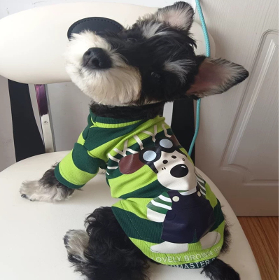 雪纳瑞狗狗猫咪轻薄条纹小狗卡通