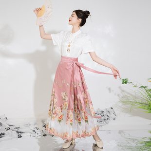 国风名族风刺绣马面裙4.5米摆 实拍现货织金妆花汉服马面裙新中式