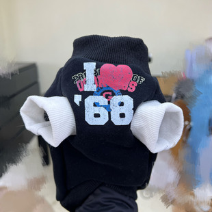 小型犬约克夏衣服保暖背心 卫衣 宠物衣服狗狗 秋冬加厚无90怀旧袖