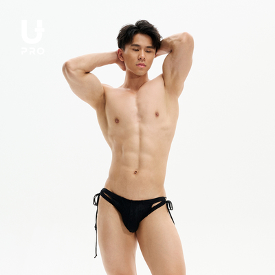 UPRO柚璞男士绑带蕾丝三角挖孔时尚内裤三角内衣