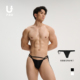 男士 UPRO柚璞时尚 蕾丝蛇鳞三角高开叉绑带内裤 三角内衣两穿单D