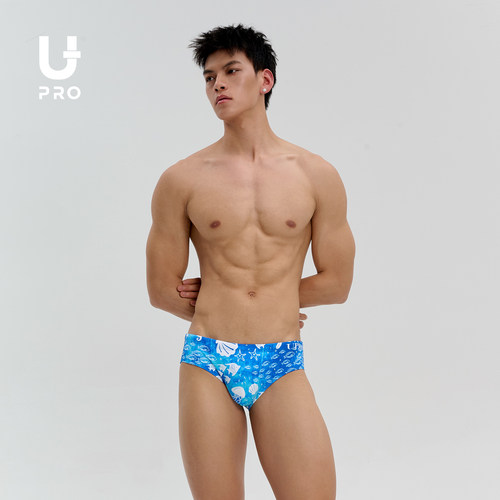 UPRO柚璞时尚男士三角泳裤sea-ocean泳衣贝壳海洋生物印花