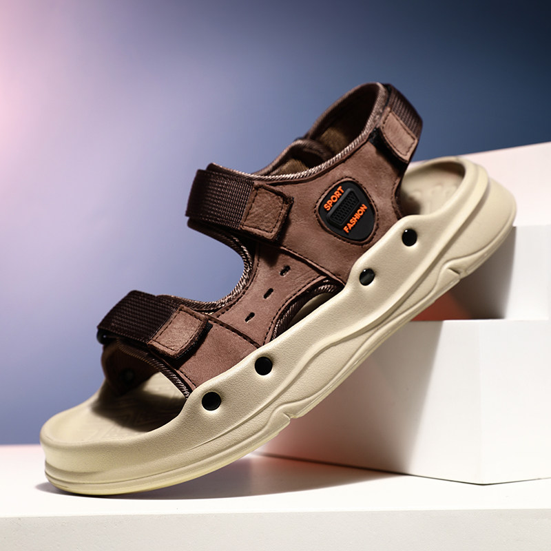 凉鞋男夏季高端外穿开车防滑软底户外运动休闲涉水溯溪钓鱼沙滩鞋