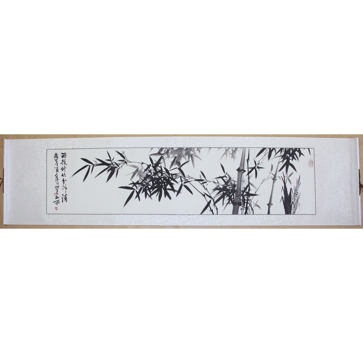 竹子字画国画 临摹郑板桥墨竹  书画水墨画 手绘花鸟真迹横幅挂轴