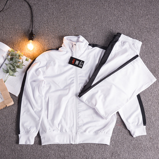 欧美范oversize休闲大码运动套装男春hiphop宽松街舞套装舞台服