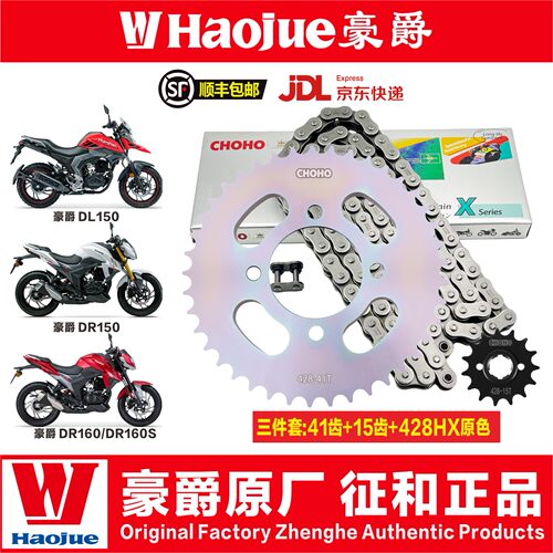 豪爵DL150 DR150 DR160 DR160S大小飞静音牙盘链轮征和油封链条