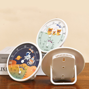 室内机械温湿度计儿童房温度计卡通可爱摆件湿度计家用不用电池