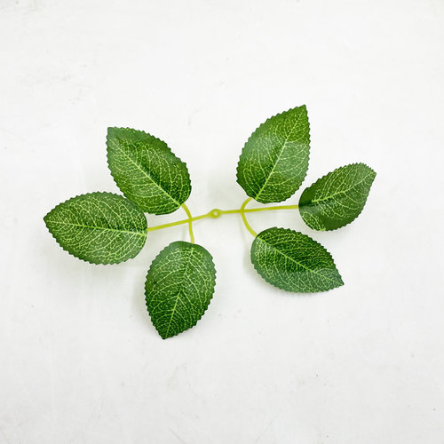 仿真玫瑰花叶子假花材料