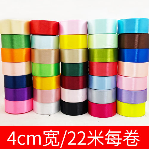 4cm宽丝带手工玫瑰红蝴蝶结蛋糕