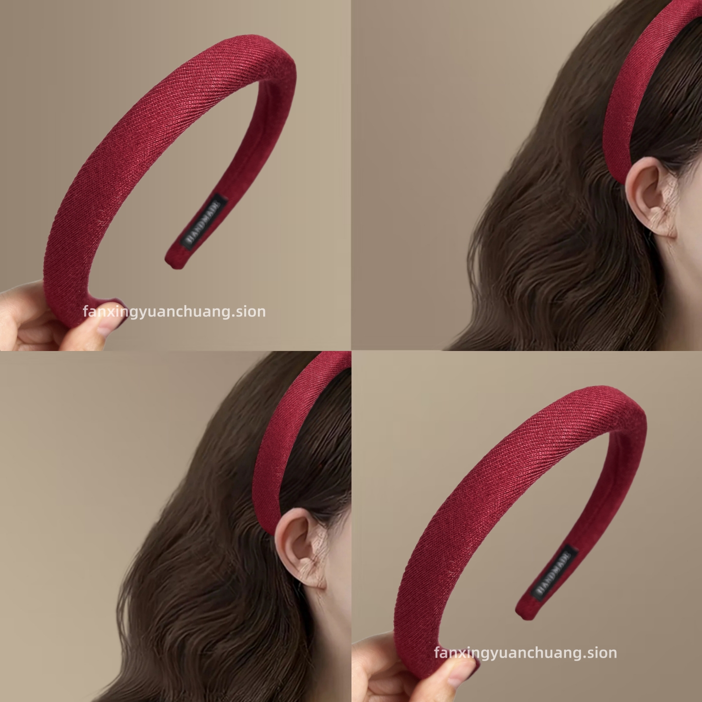 复古格纹发箍女2025新款高