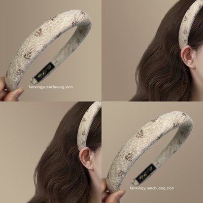 复古小碎花发箍女2025新款