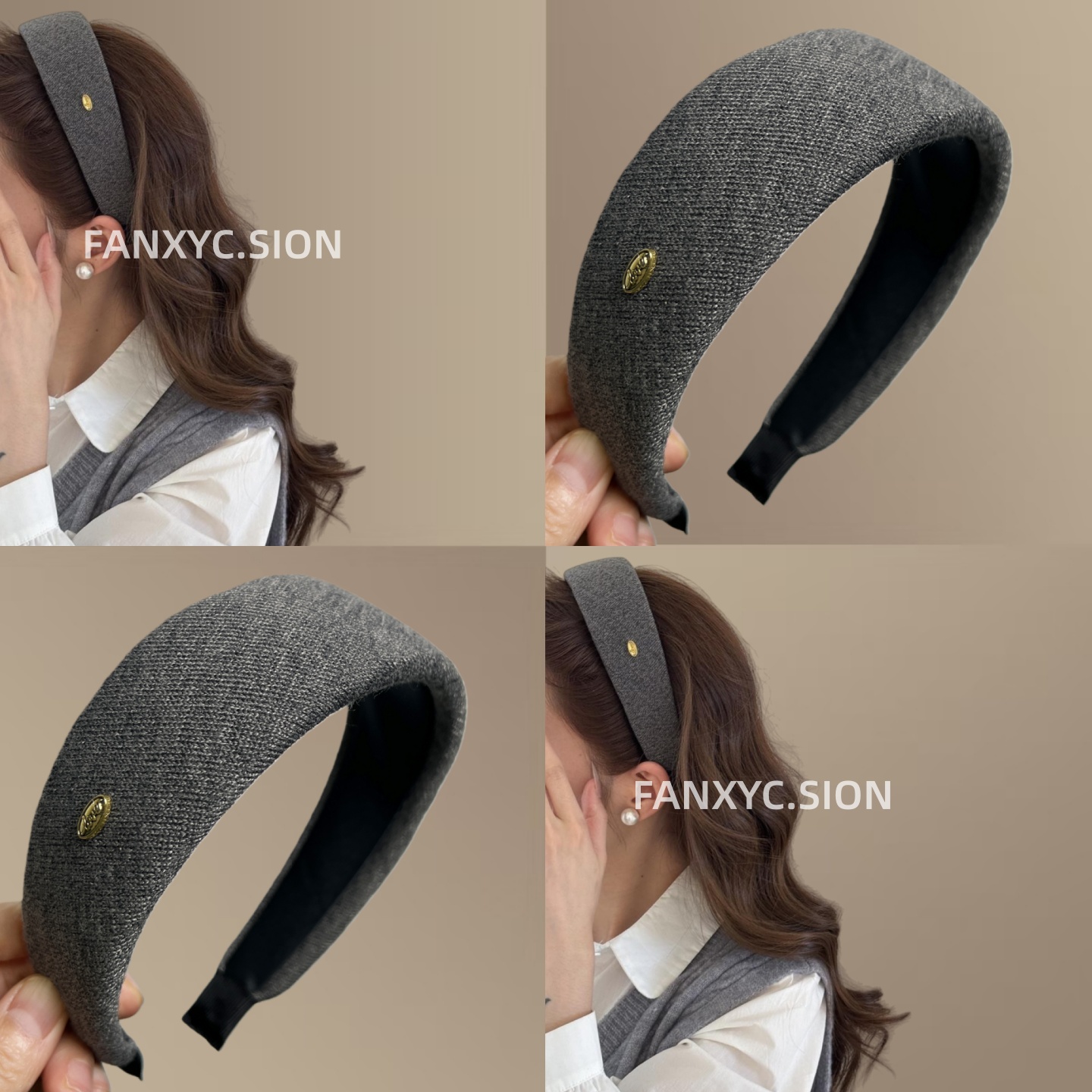 韩国秋冬针织气质高级感发箍