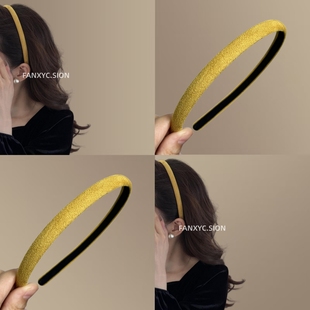 【明媚芥末黄】森系简约显白彩色发箍秋冬百搭植绒细头箍旅行发卡