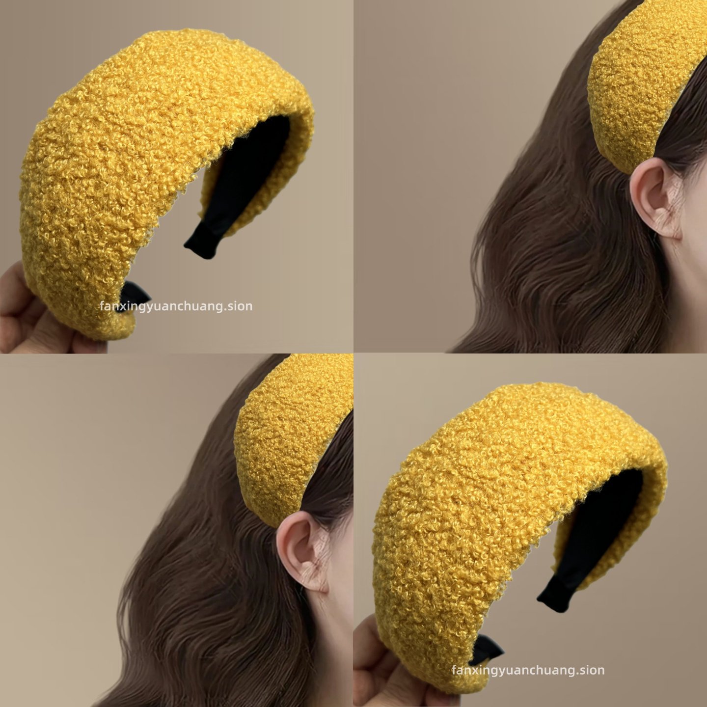 【茉色香绮】纯色暖羊羔毛绒发箍秋冬简约宽头箍洗脸外出防滑复古,饰品/流行首饰/时尚饰品新,发饰,淘宝优惠券,粉丝福利购,淘宝优惠卷