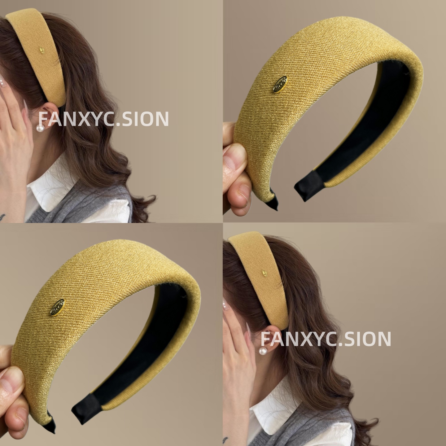 韩国秋冬针织气质高级感发箍