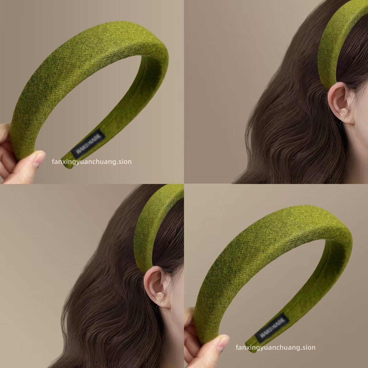 【清野绿荷】网红复古针织发箍显脸小头箍海绵不勒头气质高颅顶