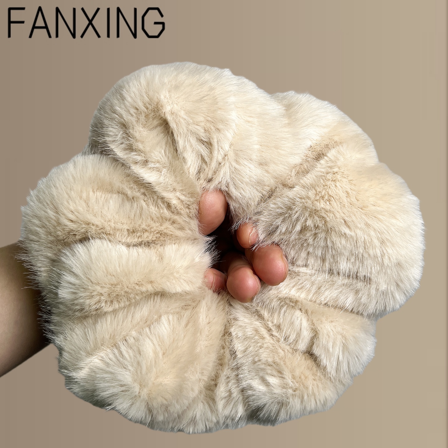 毛绒大肠发圈女高级感