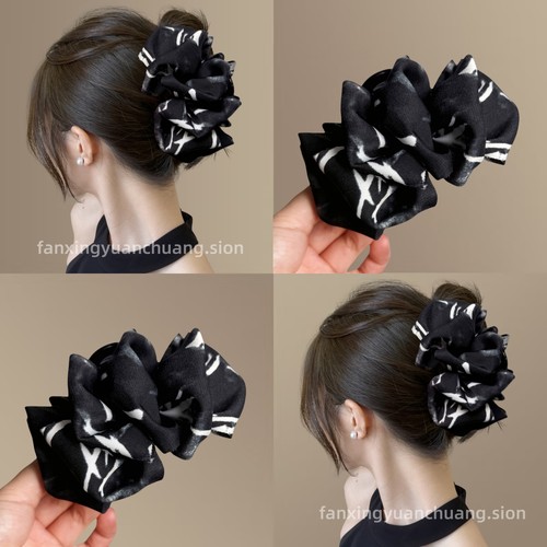 蝴蝶结大号发量多抓夹女新款高级感后脑勺鲨鱼夹子新中式发夹头饰