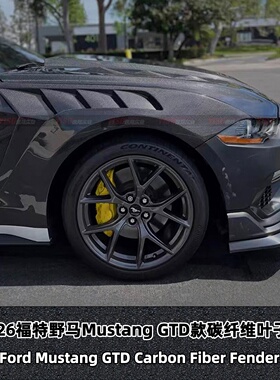 适用于福特野马Mustang碳纤维改装件GTD款叶子板挡泥板开孔叶子板