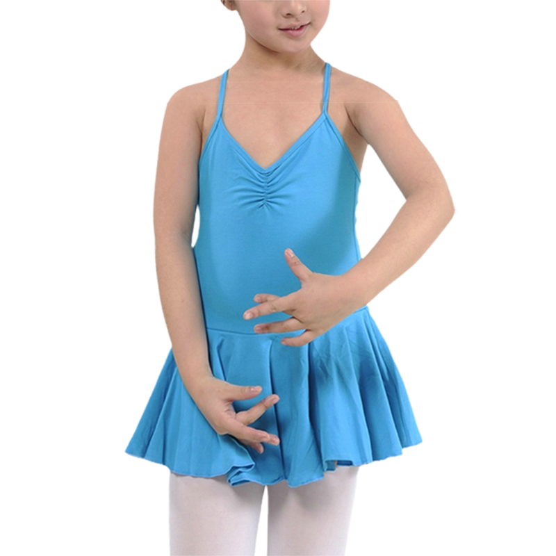 棉质吊带款考级舞蹈裙儿童演出裙形体女童练功舞蹈服闭裆体操服