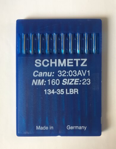 德国进口SCHMETZ蓝狮牌134-35LBR 右斜切皮革刀针工业缝纫机针
