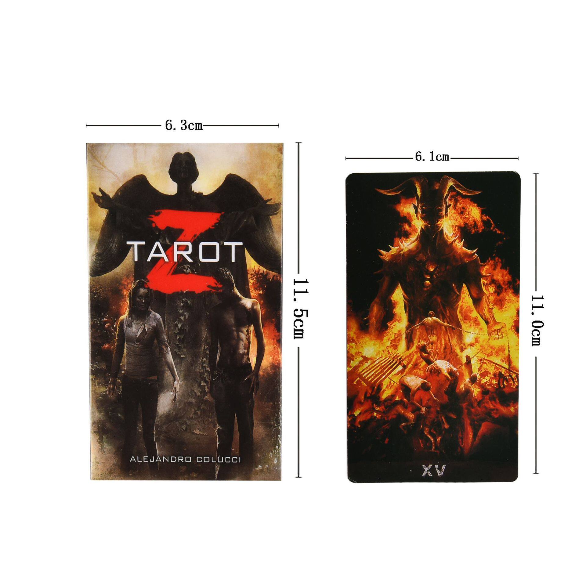 ALEJANDRO COLUCCI 오라클 카드 게임의 TAROT Z DECK CARDS 영어 버전