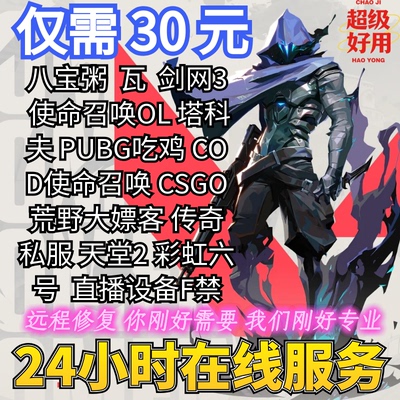 电脑机器维修LOL穿越火线APEX逆战未来CF塔科夫码无畏契约过炸鱼