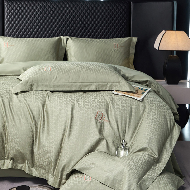 高档100支长绒棉提花四件套