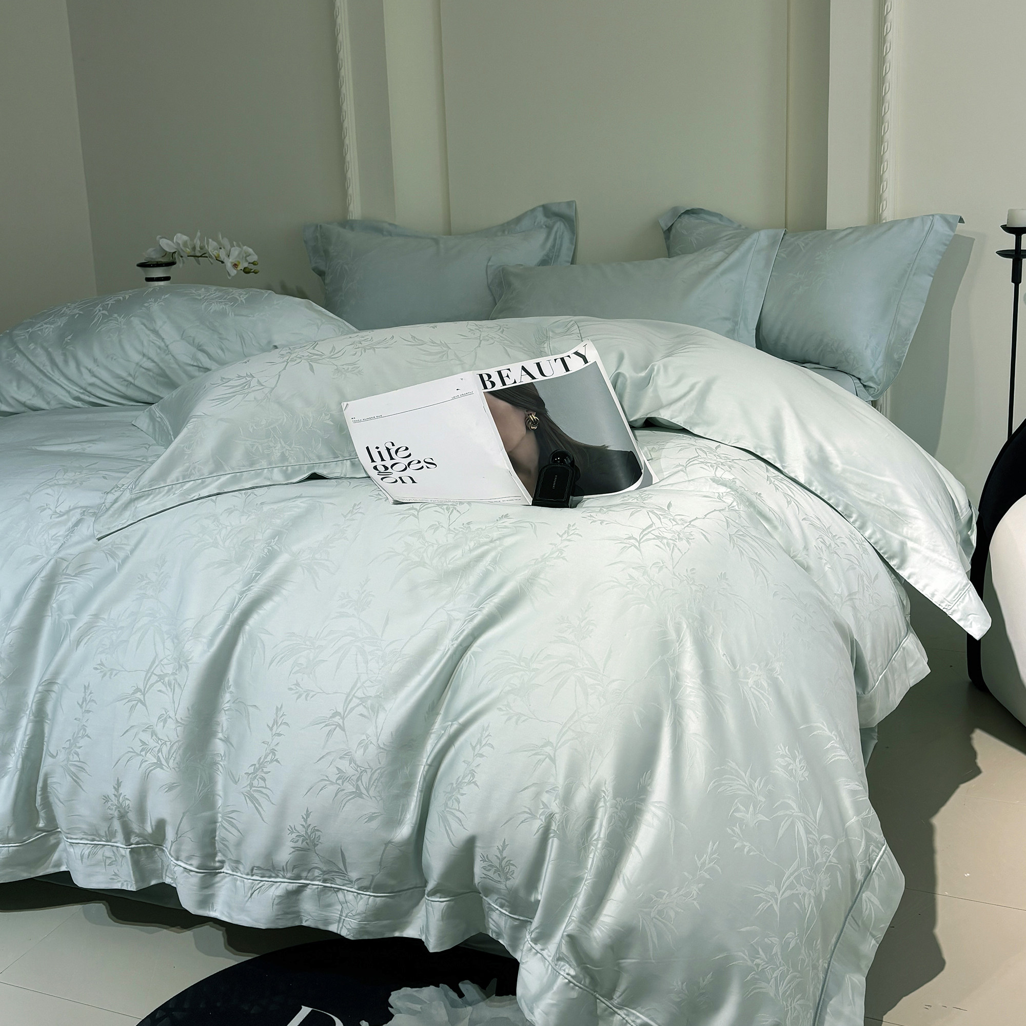 100支长绒棉亲肤裸睡全棉四件套