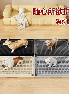 创格宝狗狗厕所大型平板式中小型犬尿盘砂盆便便宠物公狗用防踩尿