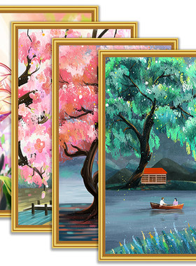 玄关风景无框儿童房人物墙壁画